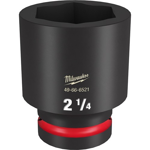 Milwaukee® 49-66-6521 Impact Socket, Yes Impact Rated, Measurement System: SAE, Impact Drive, 1 in Drive, Square Socket, 3-17/64 in Socket, 6 Points