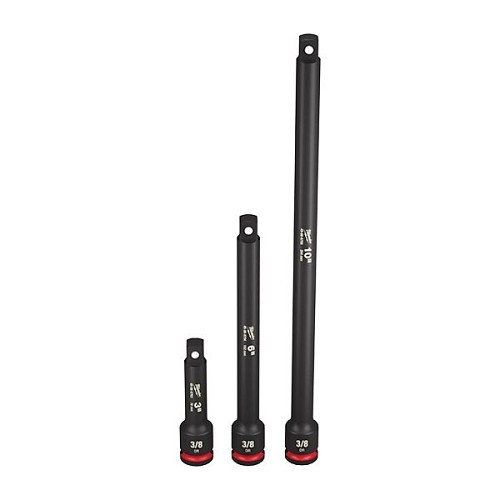 Milwaukee® 49-66-6714 Extension Set, Magnetic, Standard Impact Rated, Measurement System: Imperial, 3/8 in Drive, 3 Piece