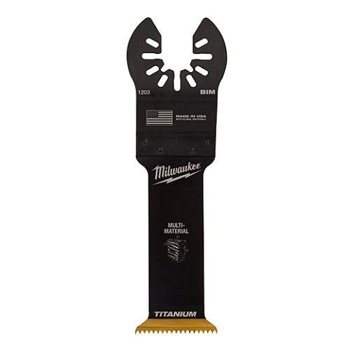 Milwaukee® 49-25-1203 OPEN-LOK™ 1-Piece Bi-Metal Blade, For Use With Oscillating Multi-Tool, 1-1/4 in Cutting Width, 1-5/8 in Max Plunge Cut Depth, 20 Teeth, 18 Teeth per inch