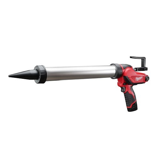 Milwaukee® 2442-21 Cordless Caulk Gun Kit, Kit, 20 oz, 400 lb Dispensing Force, 12 VDC, Lithium-Ion Battery, Metal Housing