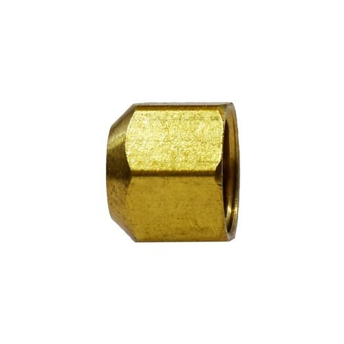 Midland 10075 Flared Cap, Cap, 1/4 in Nominal, 45 deg Flare Male, Brass