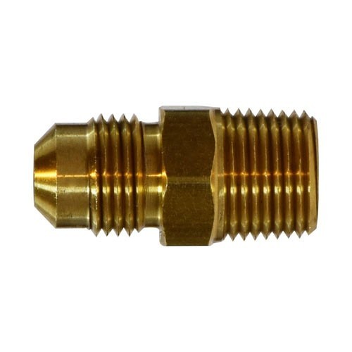 Midland 10253 Male Adapter, Adapter, 1/8 x 1/8 in Nominal, 45 deg Flare Male x MNPT, Brass