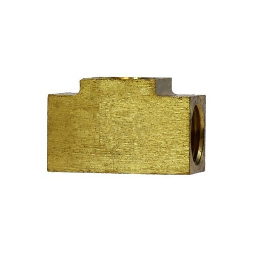 Midland 12086 Union Tee, Tee, 3/16 in Nominal, Inverted Flare, Brass