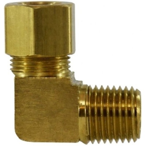 Midland 18234B Pipe Fitting, 3/8 x 3/8 in Nominal, Male x FNPT, Brass