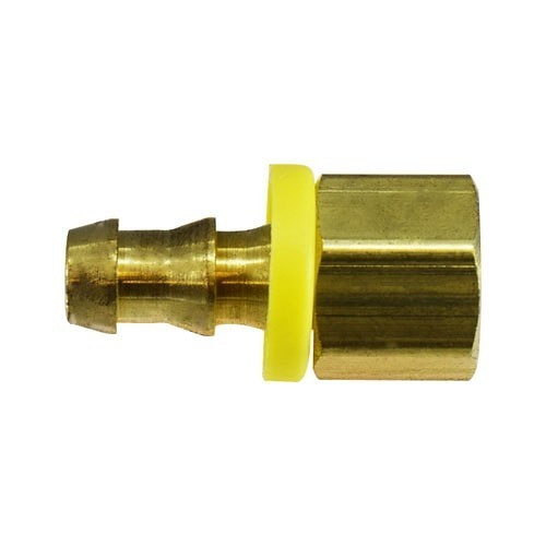 Midland 30223 Rigid Female Adapter, Adapter, 1/2 x 1/4 in Nominal, 45 deg Flare Male x FNPT, Brass