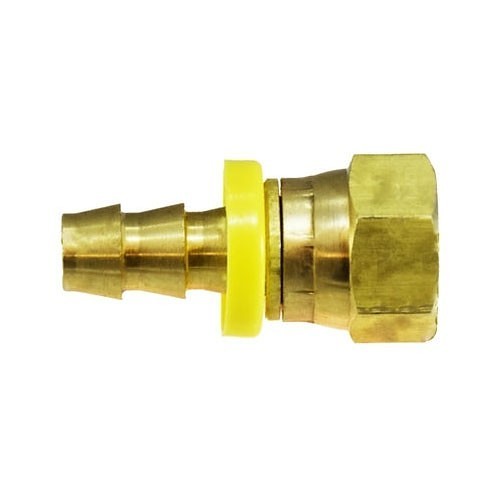 Midland 30360 Female Gasket Seal Swivel Connector, Hose x NPSM, 3/8 x 1/4 in Nominal, Brass