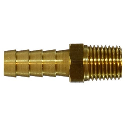 Midland 32012 Rigid Male Adapter, Adapter, 3/8 x 1/4 in Nominal, 45 deg Flare Male x FNPT, Brass