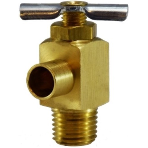 Midland 46089A Needle Valve, BIB, 1/4 in Nominal, MNPTF, Brass Body