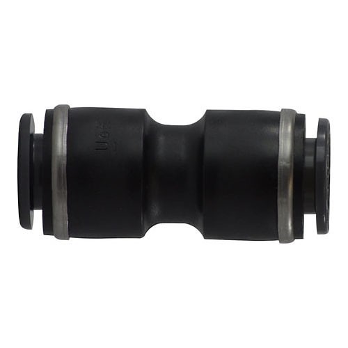 Midland 620400C Straight Union, Tube, 1/4 in Nominal, Polybutylene Terephthalate, Brass Body