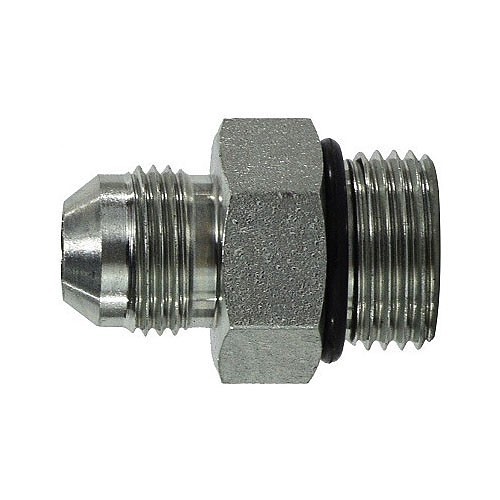 Midland 6400-8 Hydraulic Connector, 3/4-16 in Nominal, JIC to O-Ring, Steel