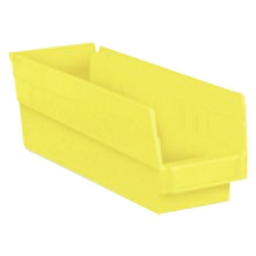 Myers Industries Akro-Mils® SD5030130Y Shelf Bin, 11-5/8 in Outside Length, 6-5/8 in Outside Width, 4 in Outside Height, Yellow