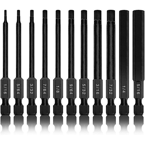 NEIKO® 01147A Drill Bit Set, System of Measurement: Inch, 1/16 in Minimum Drill Bit, 5/16 in Maximum Drill Bit, 11 Piece, For Use With: Power Drill and Impact Driver, S2 Steel, Black Phosphate