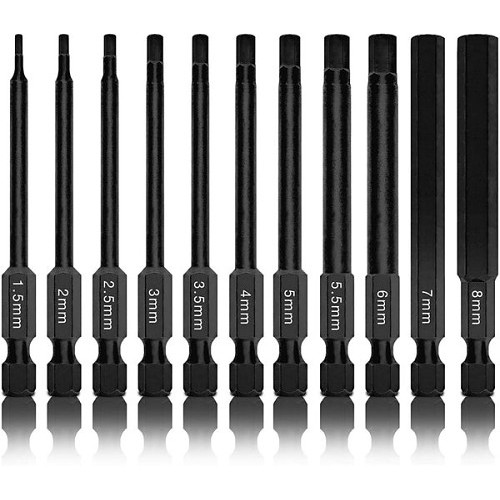 NEIKO® 01148A Drill Bit Set, System of Measurement: Metric, 1.5 mm Minimum Drill Bit, 8 mm Maximum Drill Bit, 11 Piece, For Use With: Power Drill and Impact Driver, S2 Steel, Black Phosphate