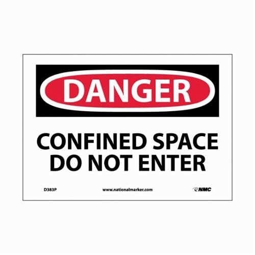 NMC™ D383RB Safety Sign, Rectangular, 10 in Length, 14 in Width, Rigid Plastic