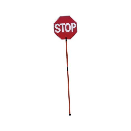 NMC™ PS6 Safety Sign, STOP/SLOW Legend, Aluminum Sign, 24 in Sign Height, 24 in Sign Width