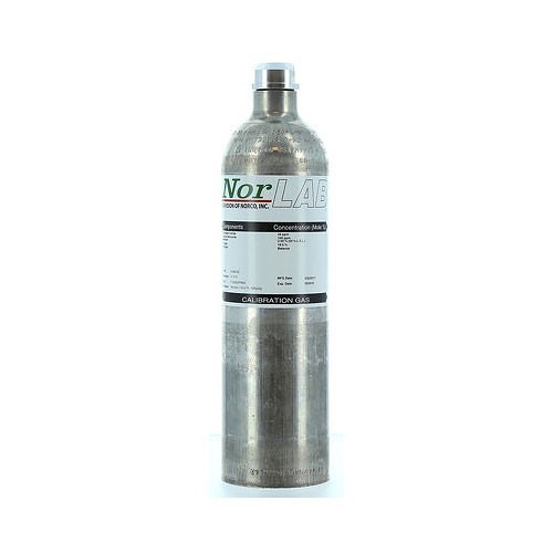 NORLAB F105320PM1 Calibration Gas, Composition: 20 Ppm / Pentane Sim. 58% Lel (1.5% Ch4) / 60 Ppm Co/ 15% O2/ N2, 29 L Cylinder, For Use With: Multigas Monitors