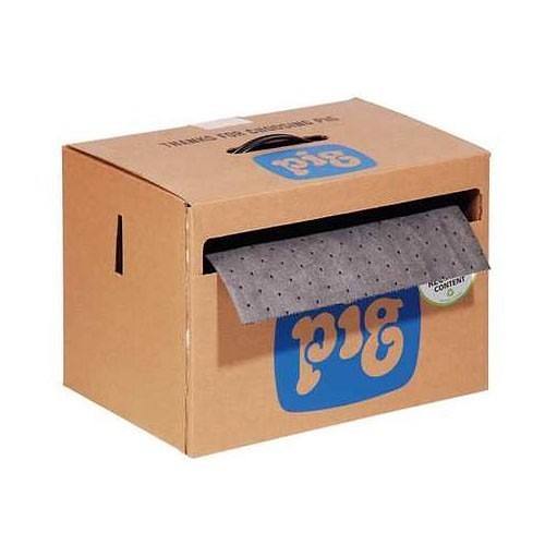 New PIG® MAT140 Absorbent Roll, 900 in Length, 15 in Width, 9 gal Absorption Capacity, Polypropylene