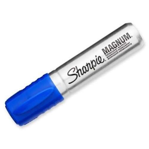 Newell Brands Sharpie® 652-44003 Permanent Marker, Blue Ink, Extra Wide Tip, Chisel