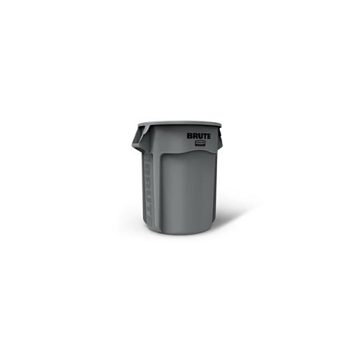 Newell Brands Rubbermaid® FG265500GRAY Vented Container, 55 gal, 26.38 in Dia, 33.19 in Height, Resin, Gray