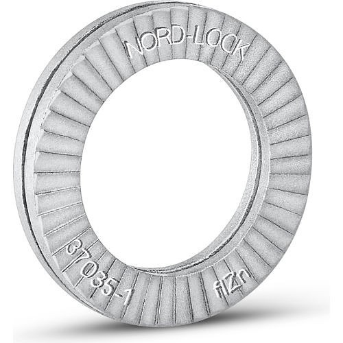 Nord-Lock 1286 Locking Washer, Metric, 5/8 in Nominal, Carbon Steel, Zinc Plated, 0.67 in Inside Dia, 1 in Outside Dia, 0.13 in Thickness