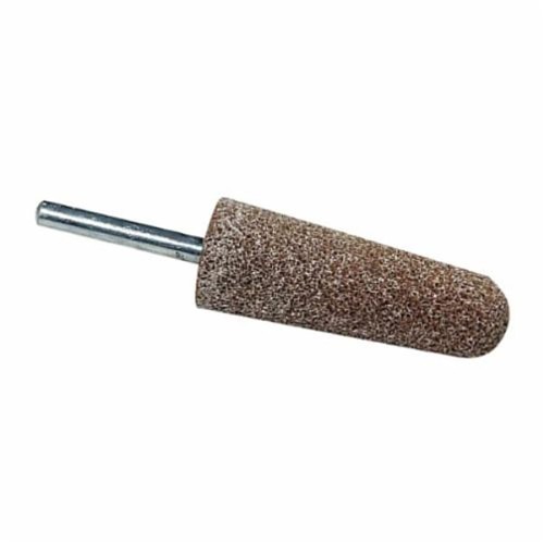 Norton® Norton® 61463624377 Mounted Point, Point Shape Code: A1, Cone Point Shape, 1 in Head Dia, 2-3/4 in Head Length, 1/4 in Shank Dia