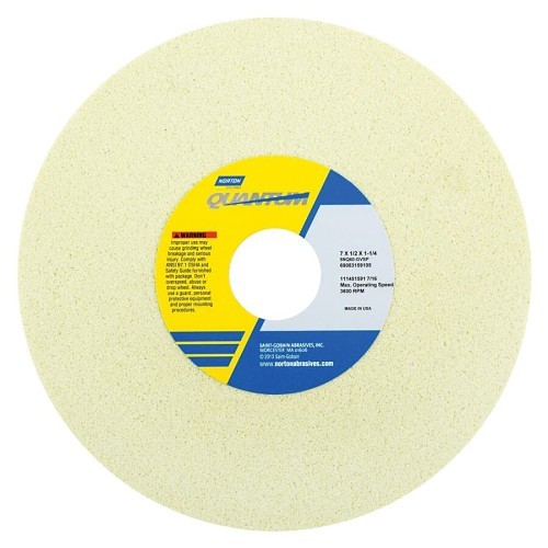 Norton® Norton® 69083159103 Toolroom Grinding Wheel, 7 in Wheel Dia, 1/2 in Wheel Thickness, 1-1/4 in Center Hole, 46 Grit, Ceramic Alumina Abrasive