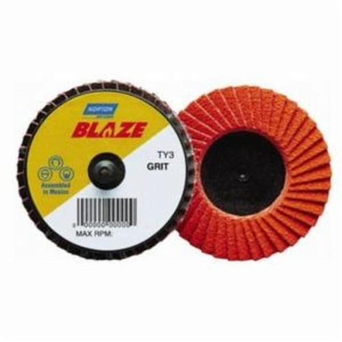 Norton® Norton® 77696090147 Coated Abrasive Flap Disc, 2 in Disc Dia, 60 Grit, COARSE Grade, Ceramic Alumina Abrasive, Type 27 Flat Disc