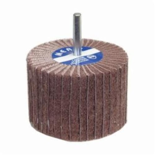 Norton® Merit Bear-Tex 8834138119 Non-Woven Flap Wheel, 3 in Wheel Dia, 1 in Face Width, 1/4 in Shank Dia, 320 Grit, Very Fine Grade, Aluminum Oxide Abrasive