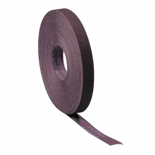 Norton Saint Gobain 66261126287 Coated Abrasive Roll, 50 yd Roll Length, 1-1/2 in Roll Width, 100 Grit, Medium Grade, Aluminum Oxide Abrasive, Cotton Backing