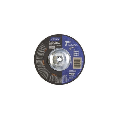 Norton Saint Gobain 7660775940 Depressed Center Wheel, 7 in Wheel Dia, 1/4 in Wheel Thickness, 5/8-11 in Center Hole, Silicon Carbide Abrasive