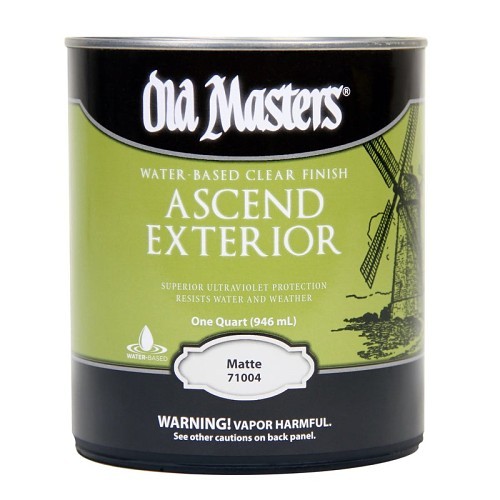 OLD MASTERS 71004 Water Based Finish, 1 pint, Clear, 87.5 sq-ft Coverage, Matte, 1 weeks Curing