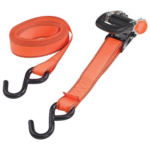 Tiedown, 700 lb Load, 16 ft Length, Polyester Webbing Strap