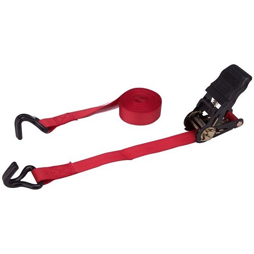 Rachet Tiedown With J-Hooks Ratchet Strap, 500 lb Load, 14 ft Length