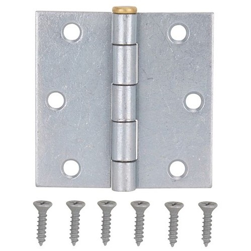 Hinge, 3 Holes per Leaf, 3 in Overall Height, 3 in Overall Width, 2/Box
