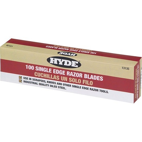 Razor Blade, Single Edge, 100/Pack