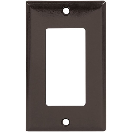 GFCI/DECO Wall Plate, 1 Gangs, Wall Mount, Brown