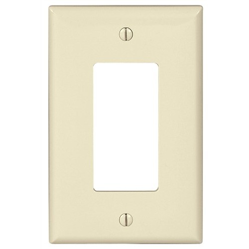 GFCI/DECO Wall Plate, 1 Gangs, Wall Mount, Almond