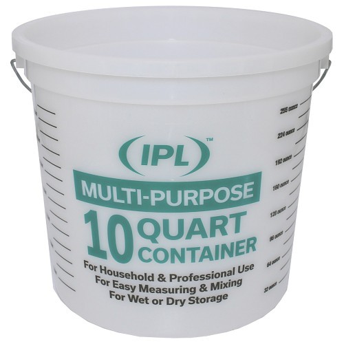 Bucket, 2.5 gal, Plastic, White