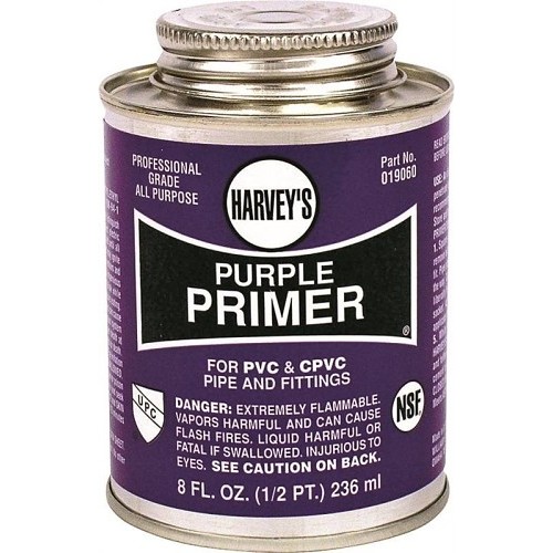 PVC Primer, All Purpose Professional Grade, Purple, 8 oz Container