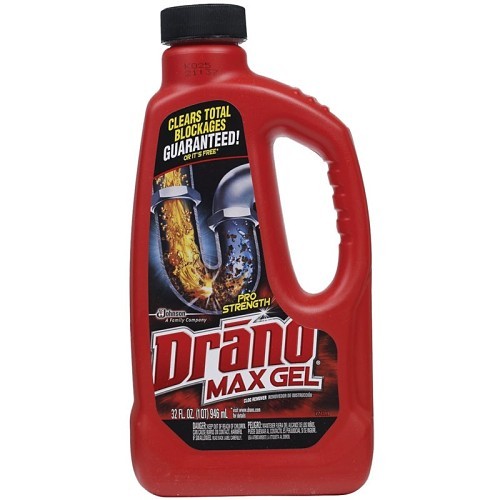 Drain Cleaner, 32 oz Container, Liquid Gel Form