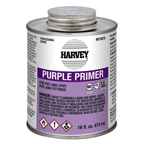 PVC Primer, Purple, 16 oz Container