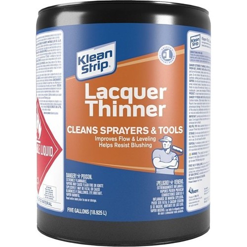 Lacquer Paint Thinner, 1 gal Container, Metal Can Container, Water