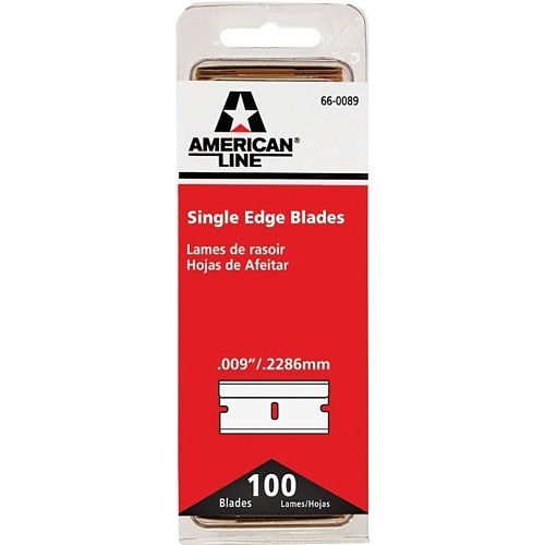 Razor Blade, Single Edge, 100/Pack