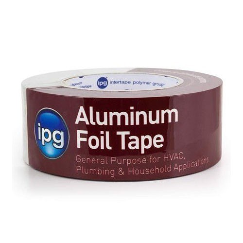 Foil Tape, 50 yd Length, 2 in Width, Aluminum Adhesive