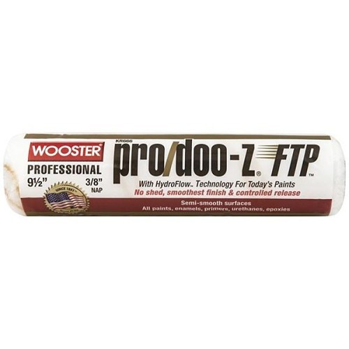 Nap Paint Roller, 9-1/2 in Length, 3/8 in Width, White