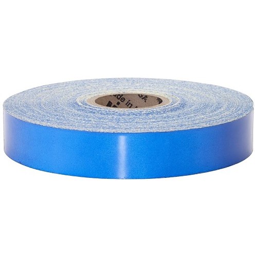 Reflective Safety Tape, 50 yd Length, 1 in Width, Blue