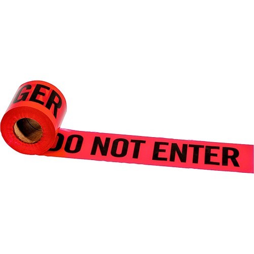 Danger Tape, 300 ft Height, 3 in Dia