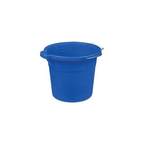 Bucket With Spout and Handle, 12 qt, Plastic, Blue