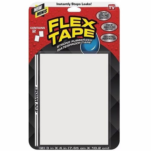 Flex Seal Tape, 25 ft Length, 4 in Width, White