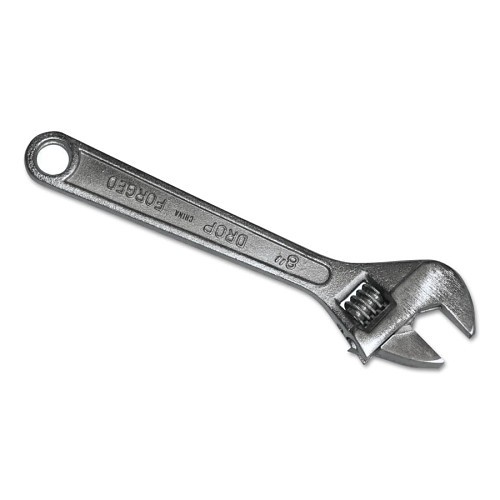 Adjustable Wrench, Adjustable Wrench, 1-3/4 in Wrench Opening, 15 in Overall Length, Precision Machined Jaw, Drop-forged Alloy Steel, Chrome Plated